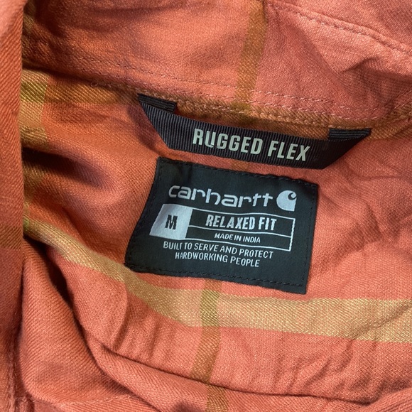 Carhartt Rugged Flex Short Sleeve Shirt Coral M - Picture 3 of 4